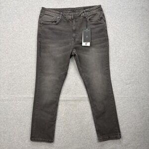 The Perfect Jean NYC Pants Mens 36x30 Miner Grey Slim Fit Stretch Flex NEW